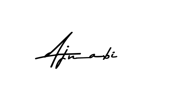 Similarly Asem Kandis PERSONAL USE is the best handwritten signature design. Signature creator online .You can use it as an online autograph creator for name Ajnabi. Ajnabi signature style 9 images and pictures png