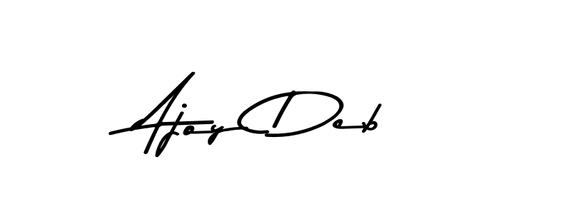 How to make Ajoy Deb name signature. Use Asem Kandis PERSONAL USE style for creating short signs online. This is the latest handwritten sign. Ajoy Deb signature style 9 images and pictures png