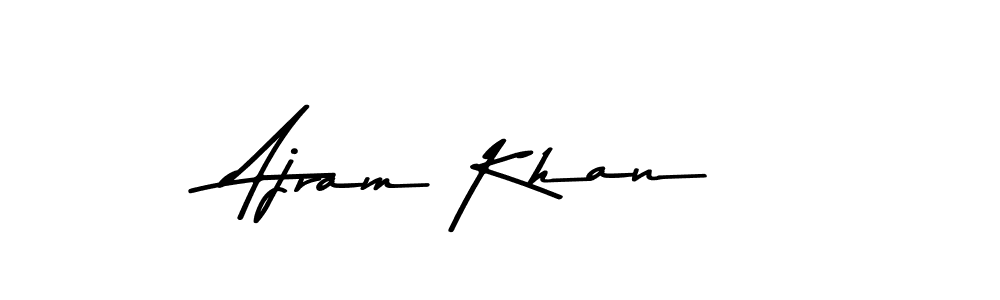 Design your own signature with our free online signature maker. With this signature software, you can create a handwritten (Asem Kandis PERSONAL USE) signature for name Ajram Khan. Ajram Khan signature style 9 images and pictures png