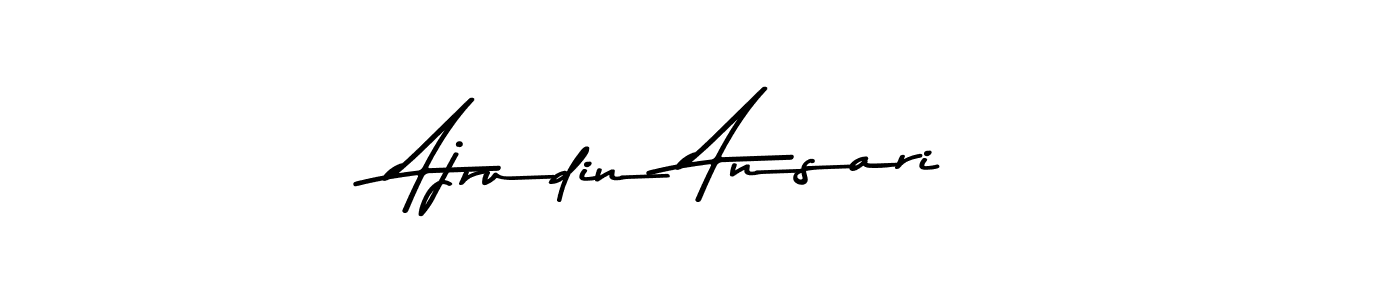 How to make Ajrudin Ansari name signature. Use Asem Kandis PERSONAL USE style for creating short signs online. This is the latest handwritten sign. Ajrudin Ansari signature style 9 images and pictures png