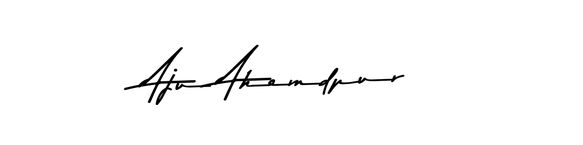 if you are searching for the best signature style for your name Aju Ahemdpur. so please give up your signature search. here we have designed multiple signature styles  using Asem Kandis PERSONAL USE. Aju Ahemdpur signature style 9 images and pictures png