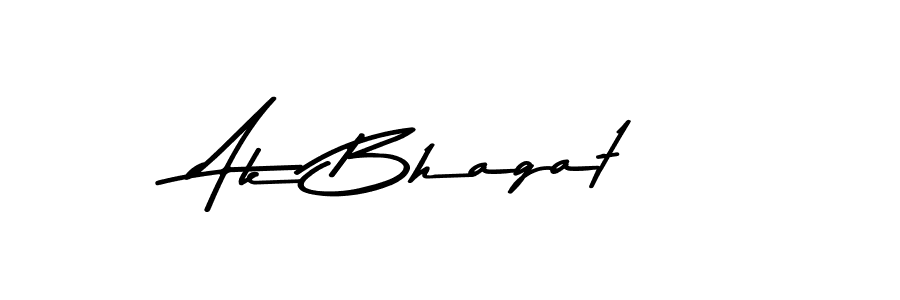 Make a beautiful signature design for name Ak Bhagat. With this signature (Asem Kandis PERSONAL USE) style, you can create a handwritten signature for free. Ak Bhagat signature style 9 images and pictures png