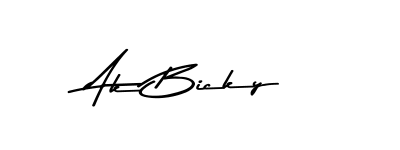 Use a signature maker to create a handwritten signature online. With this signature software, you can design (Asem Kandis PERSONAL USE) your own signature for name Ak Bicky. Ak Bicky signature style 9 images and pictures png