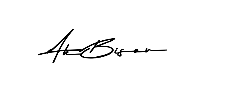 You should practise on your own different ways (Asem Kandis PERSONAL USE) to write your name (Ak Bisou) in signature. don't let someone else do it for you. Ak Bisou signature style 9 images and pictures png