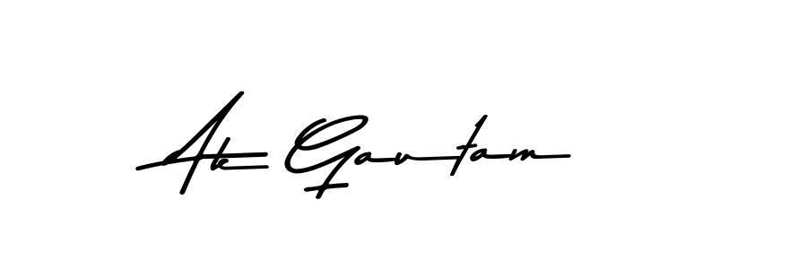 You should practise on your own different ways (Asem Kandis PERSONAL USE) to write your name (Ak Gautam) in signature. don't let someone else do it for you. Ak Gautam signature style 9 images and pictures png