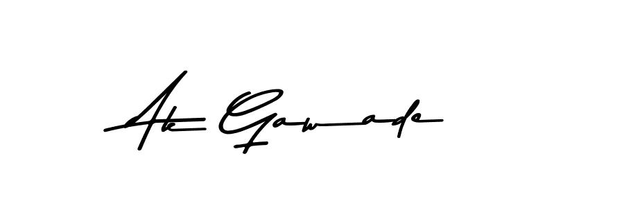 Use a signature maker to create a handwritten signature online. With this signature software, you can design (Asem Kandis PERSONAL USE) your own signature for name Ak Gawade. Ak Gawade signature style 9 images and pictures png