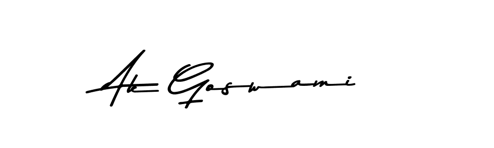Asem Kandis PERSONAL USE is a professional signature style that is perfect for those who want to add a touch of class to their signature. It is also a great choice for those who want to make their signature more unique. Get Ak Goswami name to fancy signature for free. Ak Goswami signature style 9 images and pictures png