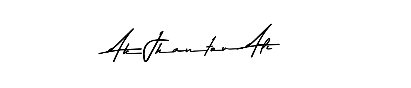 Create a beautiful signature design for name Ak Jhantou Ali. With this signature (Asem Kandis PERSONAL USE) fonts, you can make a handwritten signature for free. Ak Jhantou Ali signature style 9 images and pictures png