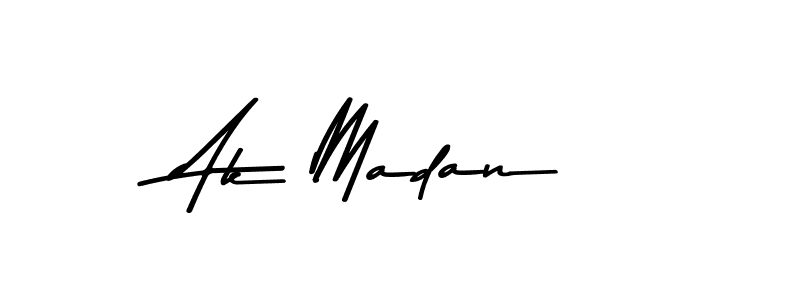 Create a beautiful signature design for name Ak Madan. With this signature (Asem Kandis PERSONAL USE) fonts, you can make a handwritten signature for free. Ak Madan signature style 9 images and pictures png