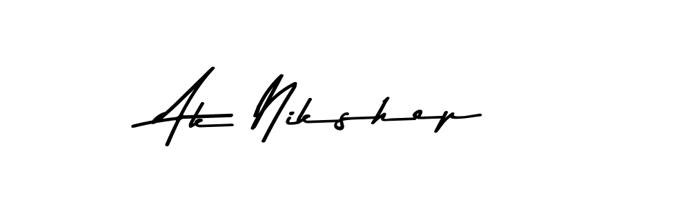 Here are the top 10 professional signature styles for the name Ak Nikshep. These are the best autograph styles you can use for your name. Ak Nikshep signature style 9 images and pictures png