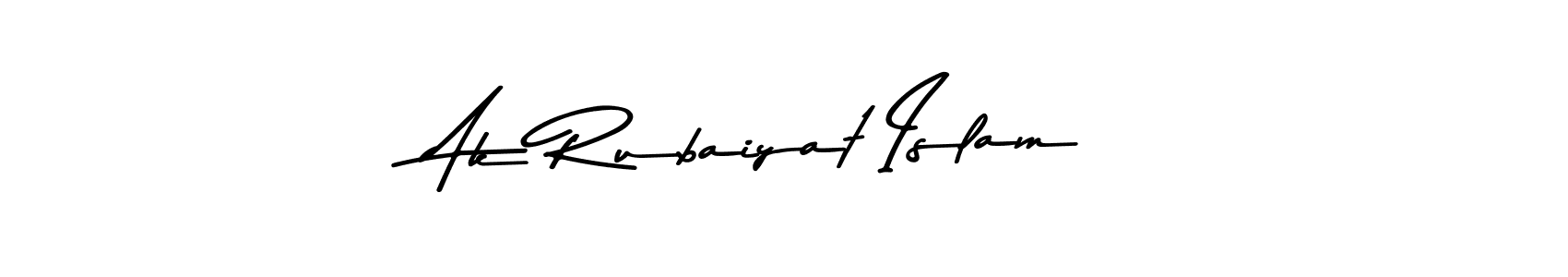 Create a beautiful signature design for name Ak Rubaiyat Islam. With this signature (Asem Kandis PERSONAL USE) fonts, you can make a handwritten signature for free. Ak Rubaiyat Islam signature style 9 images and pictures png