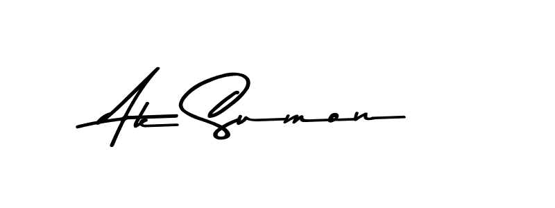Make a beautiful signature design for name Ak Sumon. Use this online signature maker to create a handwritten signature for free. Ak Sumon signature style 9 images and pictures png