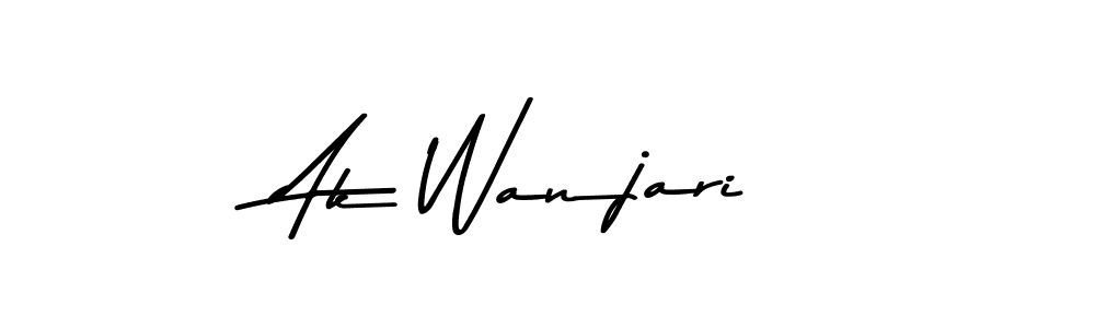 This is the best signature style for the Ak Wanjari name. Also you like these signature font (Asem Kandis PERSONAL USE). Mix name signature. Ak Wanjari signature style 9 images and pictures png