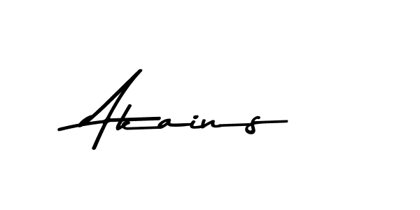 Use a signature maker to create a handwritten signature online. With this signature software, you can design (Asem Kandis PERSONAL USE) your own signature for name Akains. Akains signature style 9 images and pictures png