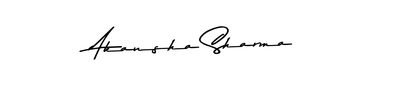 Design your own signature with our free online signature maker. With this signature software, you can create a handwritten (Asem Kandis PERSONAL USE) signature for name Akansha Sharma. Akansha Sharma signature style 9 images and pictures png