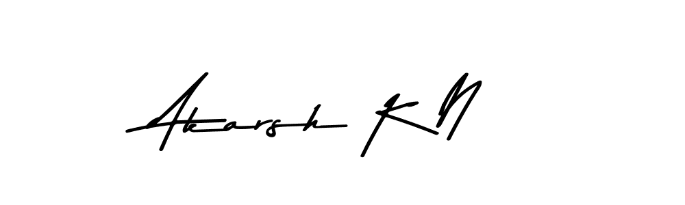 Akarsh K N stylish signature style. Best Handwritten Sign (Asem Kandis PERSONAL USE) for my name. Handwritten Signature Collection Ideas for my name Akarsh K N. Akarsh K N signature style 9 images and pictures png