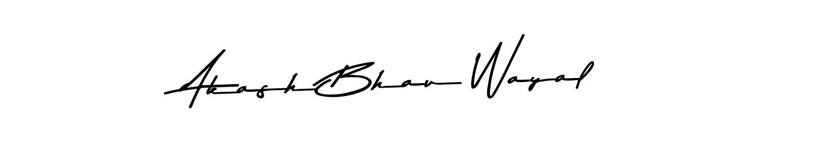 Use a signature maker to create a handwritten signature online. With this signature software, you can design (Asem Kandis PERSONAL USE) your own signature for name Akash Bhau Wayal. Akash Bhau Wayal signature style 9 images and pictures png