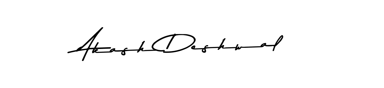 How to make Akash Deshwal name signature. Use Asem Kandis PERSONAL USE style for creating short signs online. This is the latest handwritten sign. Akash Deshwal signature style 9 images and pictures png