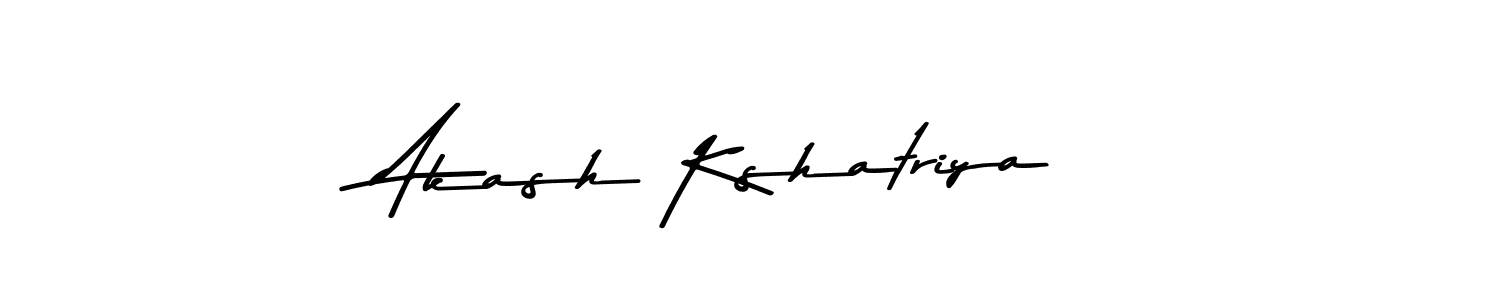 How to make Akash Kshatriya name signature. Use Asem Kandis PERSONAL USE style for creating short signs online. This is the latest handwritten sign. Akash Kshatriya signature style 9 images and pictures png