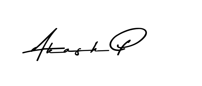 Create a beautiful signature design for name Akash P. With this signature (Asem Kandis PERSONAL USE) fonts, you can make a handwritten signature for free. Akash P signature style 9 images and pictures png