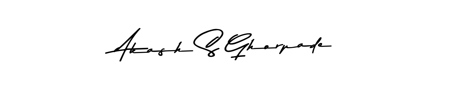 Create a beautiful signature design for name Akash S Ghorpade. With this signature (Asem Kandis PERSONAL USE) fonts, you can make a handwritten signature for free. Akash S Ghorpade signature style 9 images and pictures png
