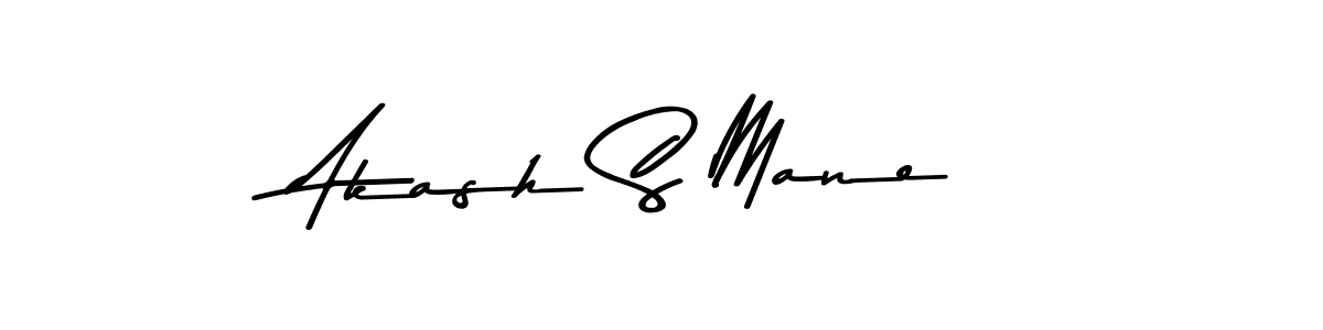 How to make Akash S Mane name signature. Use Asem Kandis PERSONAL USE style for creating short signs online. This is the latest handwritten sign. Akash S Mane signature style 9 images and pictures png