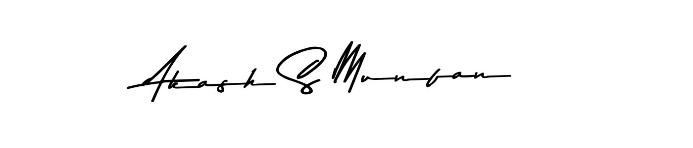 if you are searching for the best signature style for your name Akash S Munfan. so please give up your signature search. here we have designed multiple signature styles  using Asem Kandis PERSONAL USE. Akash S Munfan signature style 9 images and pictures png