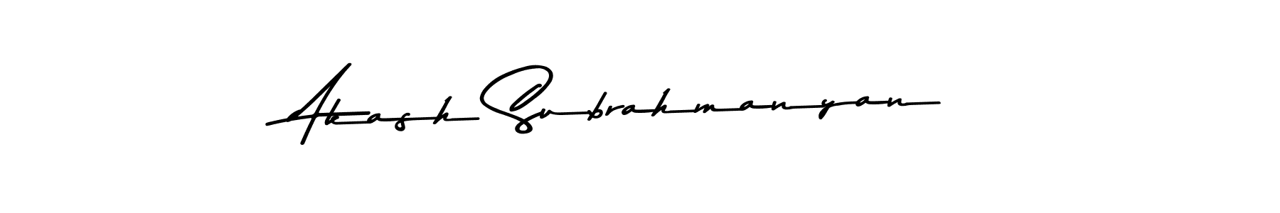 Asem Kandis PERSONAL USE is a professional signature style that is perfect for those who want to add a touch of class to their signature. It is also a great choice for those who want to make their signature more unique. Get Akash Subrahmanyan name to fancy signature for free. Akash Subrahmanyan signature style 9 images and pictures png