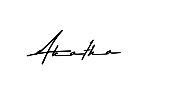 Akatha stylish signature style. Best Handwritten Sign (Asem Kandis PERSONAL USE) for my name. Handwritten Signature Collection Ideas for my name Akatha. Akatha signature style 9 images and pictures png