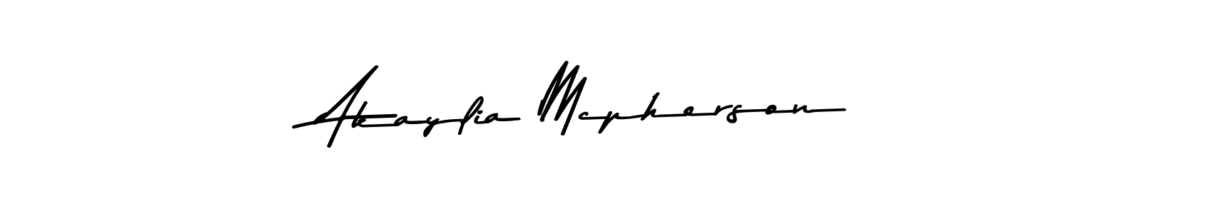 Make a beautiful signature design for name Akaylia Mcpherson. With this signature (Asem Kandis PERSONAL USE) style, you can create a handwritten signature for free. Akaylia Mcpherson signature style 9 images and pictures png