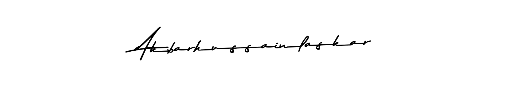 Design your own signature with our free online signature maker. With this signature software, you can create a handwritten (Asem Kandis PERSONAL USE) signature for name Akbarhussainlaskar. Akbarhussainlaskar signature style 9 images and pictures png