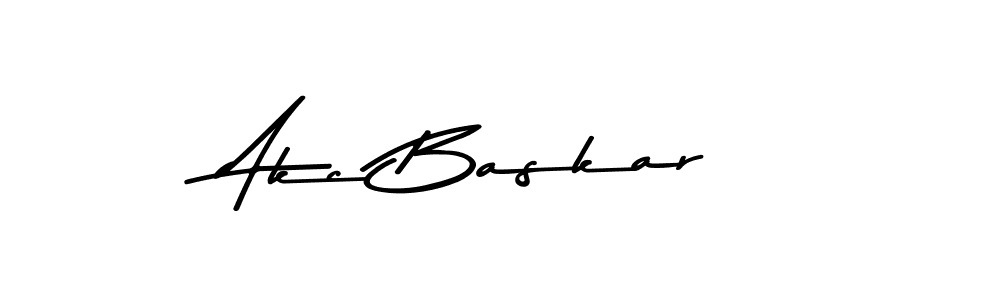 Use a signature maker to create a handwritten signature online. With this signature software, you can design (Asem Kandis PERSONAL USE) your own signature for name Akc Baskar. Akc Baskar signature style 9 images and pictures png