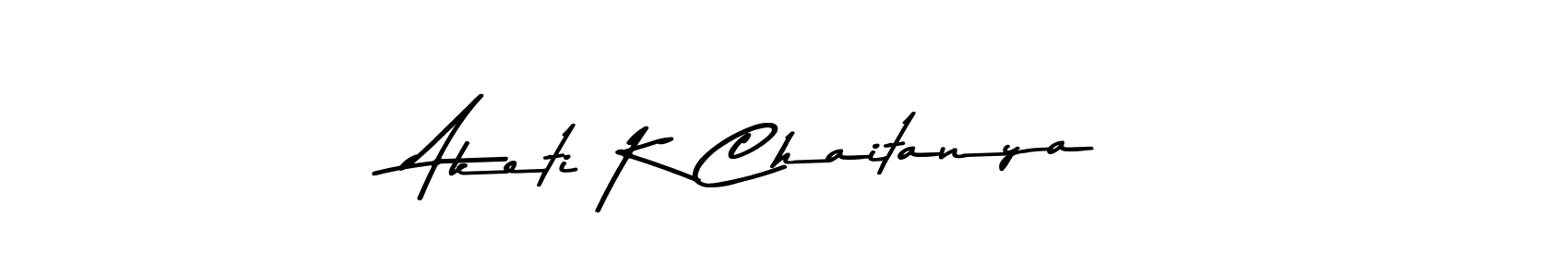 How to make Aketi K Chaitanya signature? Asem Kandis PERSONAL USE is a professional autograph style. Create handwritten signature for Aketi K Chaitanya name. Aketi K Chaitanya signature style 9 images and pictures png