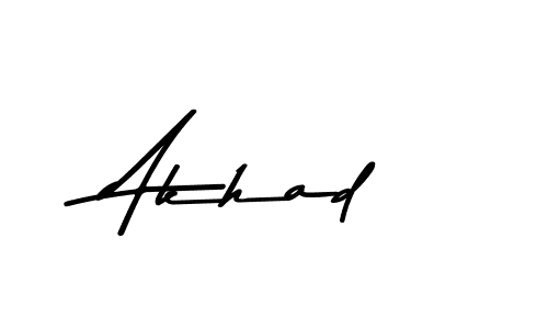 Design your own signature with our free online signature maker. With this signature software, you can create a handwritten (Asem Kandis PERSONAL USE) signature for name Akhad. Akhad signature style 9 images and pictures png