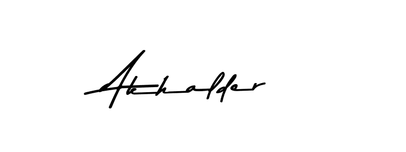 The best way (Asem Kandis PERSONAL USE) to make a short signature is to pick only two or three words in your name. The name Akhalder include a total of six letters. For converting this name. Akhalder signature style 9 images and pictures png