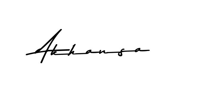 Make a beautiful signature design for name Akhansa. With this signature (Asem Kandis PERSONAL USE) style, you can create a handwritten signature for free. Akhansa signature style 9 images and pictures png