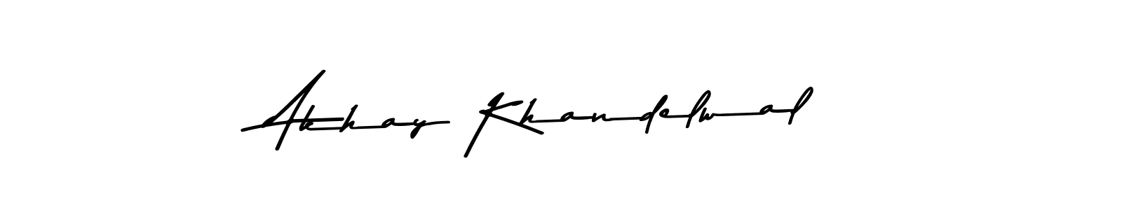 The best way (Asem Kandis PERSONAL USE) to make a short signature is to pick only two or three words in your name. The name Akhay Khandelwal include a total of six letters. For converting this name. Akhay Khandelwal signature style 9 images and pictures png