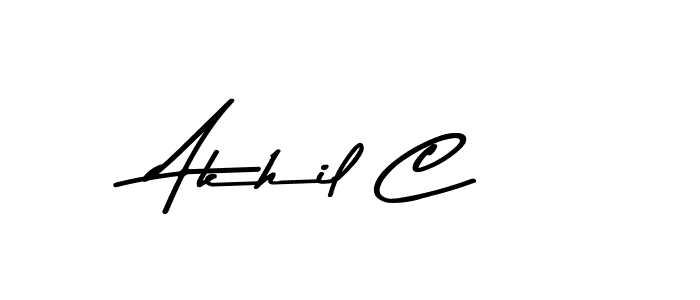 Make a beautiful signature design for name Akhil C. With this signature (Asem Kandis PERSONAL USE) style, you can create a handwritten signature for free. Akhil C signature style 9 images and pictures png