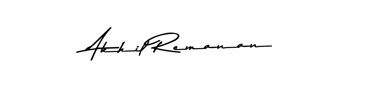 Create a beautiful signature design for name Akhil Remanan. With this signature (Asem Kandis PERSONAL USE) fonts, you can make a handwritten signature for free. Akhil Remanan signature style 9 images and pictures png