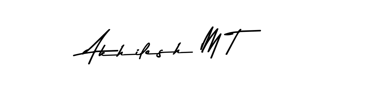 This is the best signature style for the Akhilesh M T name. Also you like these signature font (Asem Kandis PERSONAL USE). Mix name signature. Akhilesh M T signature style 9 images and pictures png