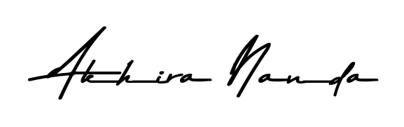 Transform the name Akhira Nanda into a signature masterpiece using Asem Kandis PERSONAL USE font. Ideal for photographers, artists, and creators looking for watermarks. Akhira Nanda signature style 9 images and pictures png