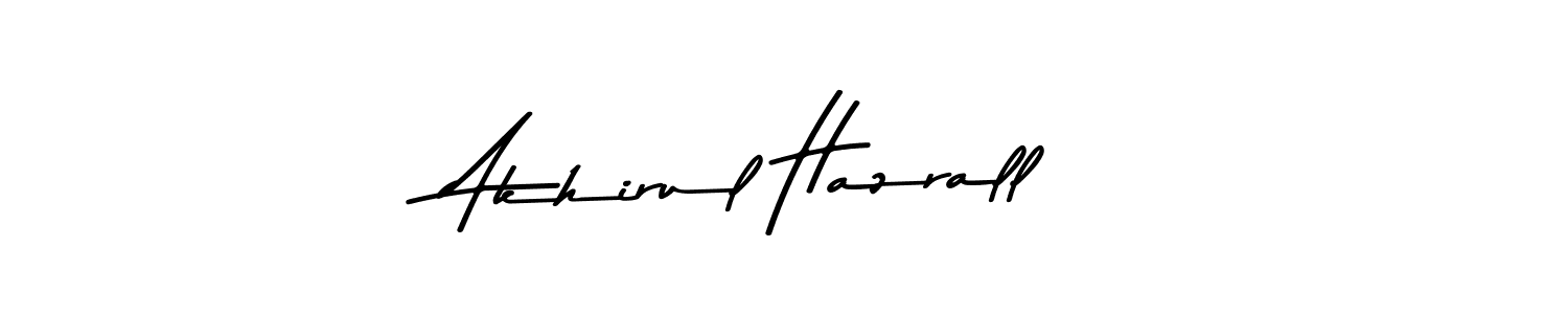 The best way (Asem Kandis PERSONAL USE) to make a short signature is to pick only two or three words in your name. The name Akhirul Hazrall include a total of six letters. For converting this name. Akhirul Hazrall signature style 9 images and pictures png