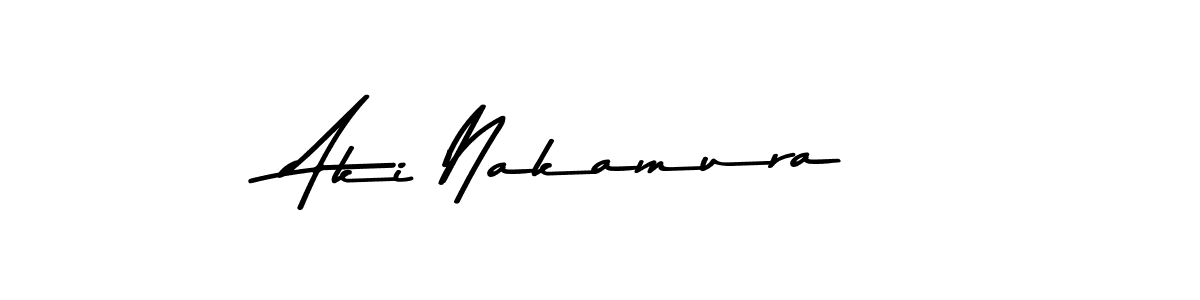 How to make Aki Nakamura name signature. Use Asem Kandis PERSONAL USE style for creating short signs online. This is the latest handwritten sign. Aki Nakamura signature style 9 images and pictures png