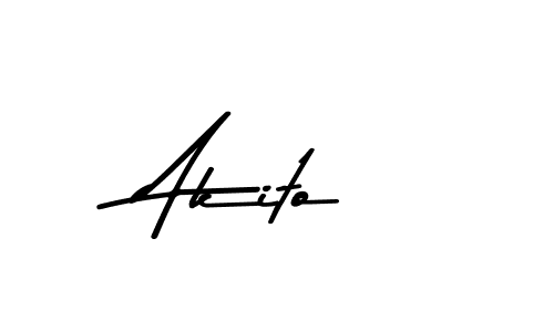 Make a beautiful signature design for name Akito. With this signature (Asem Kandis PERSONAL USE) style, you can create a handwritten signature for free. Akito signature style 9 images and pictures png
