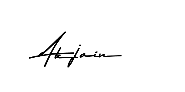 Make a beautiful signature design for name Akjain. With this signature (Asem Kandis PERSONAL USE) style, you can create a handwritten signature for free. Akjain signature style 9 images and pictures png