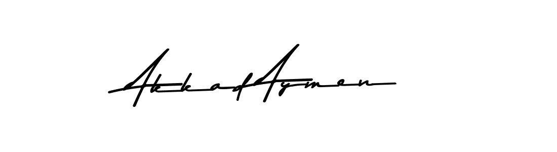 Design your own signature with our free online signature maker. With this signature software, you can create a handwritten (Asem Kandis PERSONAL USE) signature for name Akkad Aymen. Akkad Aymen signature style 9 images and pictures png