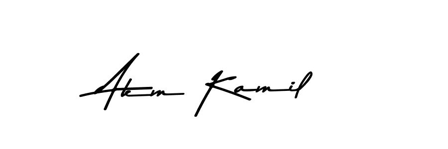 Make a beautiful signature design for name Akm Kamil. With this signature (Asem Kandis PERSONAL USE) style, you can create a handwritten signature for free. Akm Kamil signature style 9 images and pictures png