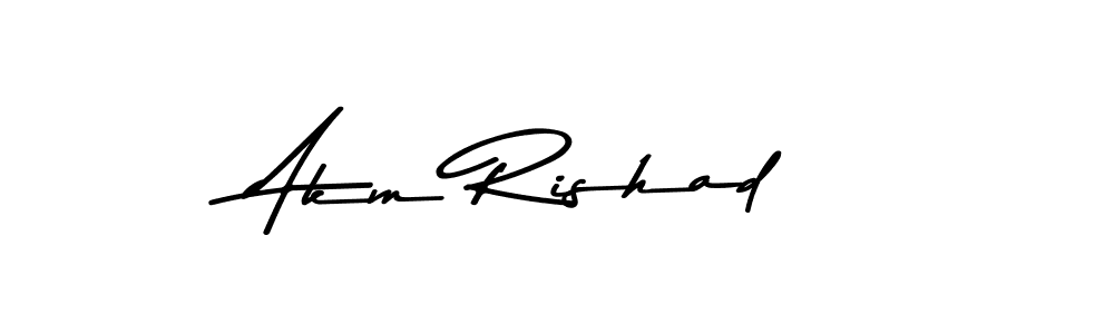 The best way (Asem Kandis PERSONAL USE) to make a short signature is to pick only two or three words in your name. The name Akm Rishad include a total of six letters. For converting this name. Akm Rishad signature style 9 images and pictures png