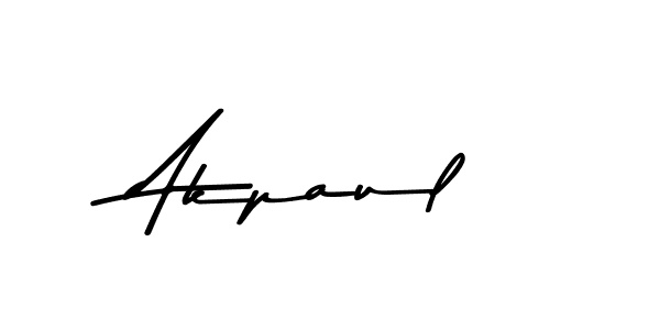 Make a beautiful signature design for name Akpaul. With this signature (Asem Kandis PERSONAL USE) style, you can create a handwritten signature for free. Akpaul signature style 9 images and pictures png