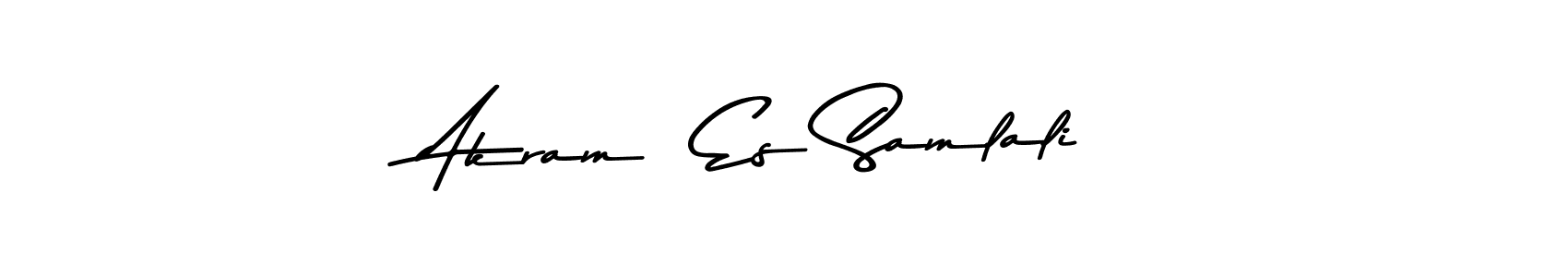 How to make Akram  Es Samlali name signature. Use Asem Kandis PERSONAL USE style for creating short signs online. This is the latest handwritten sign. Akram  Es Samlali signature style 9 images and pictures png